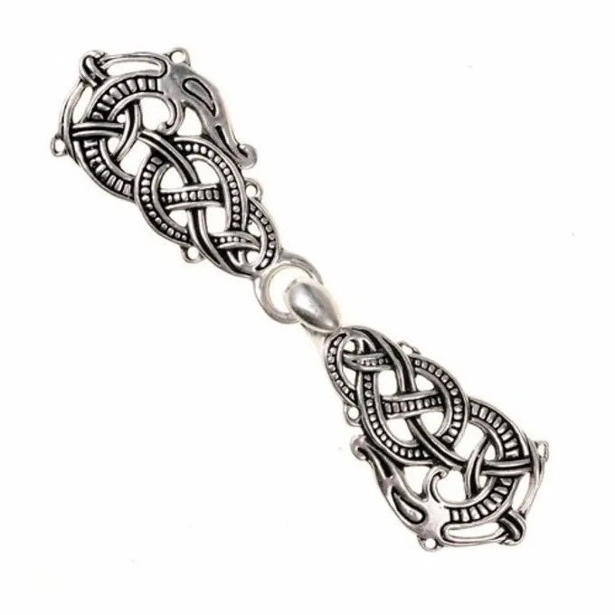Pewter Cloak Clasp With Midgard Snake - Image 2