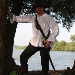 Leonardo Carbone Pirate Shirt, White