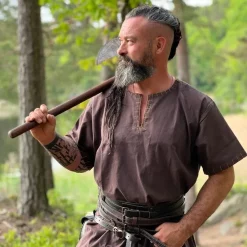 Leonardo Carbone Short Viking Tunic Theobald, Brown