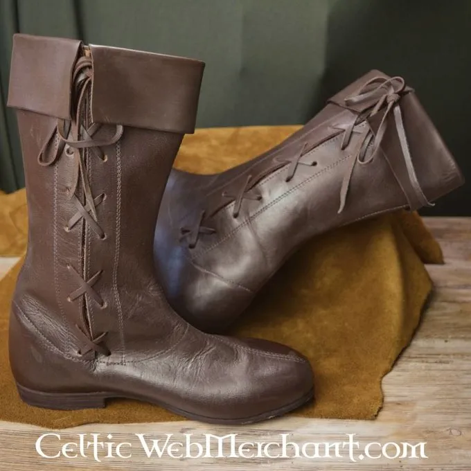 Ulfberth Side Laced High Boots, Dark Brown - Image 3