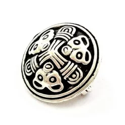 Small Disc Fibula Borre Style, Silvered