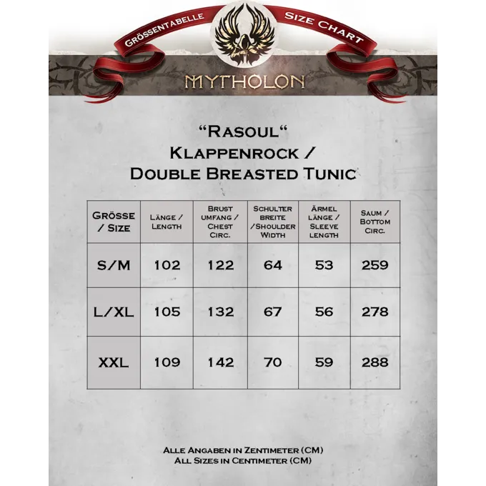 Mytholon Viking Caftan Rasoul, Wool, Blue - Image 5