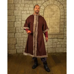 Mytholon Viking Caftan With Fur, Brown