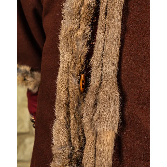 Mytholon Viking Caftan With Fur, Brown - Image 5