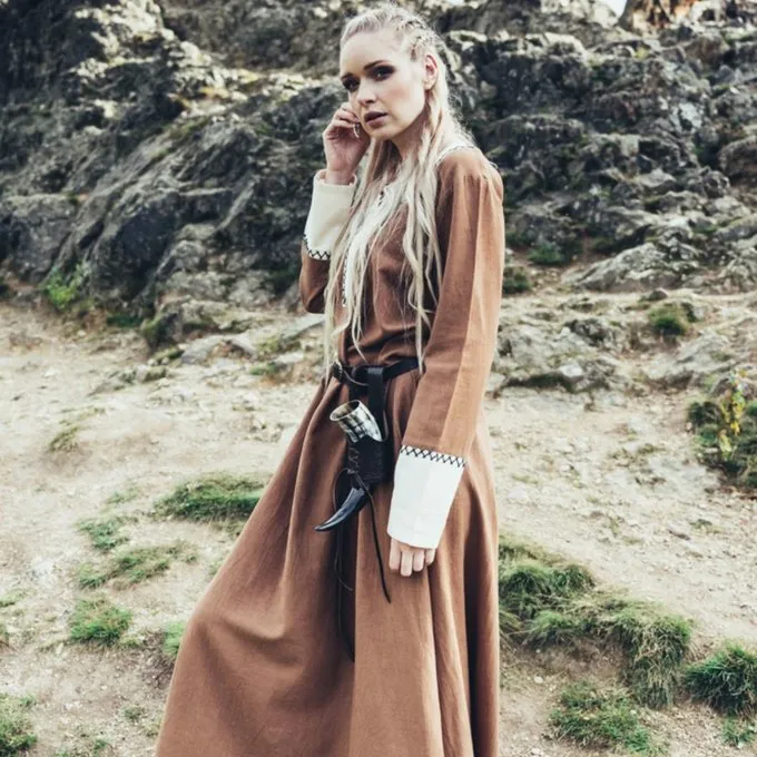 Leonardo Carbone Viking Dress Lagertha, Sand - Image 4