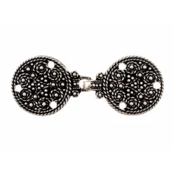Viking Mantle Clasp Birka, Silvered