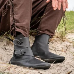 Epic Armoury Viking Shoes Jorvik With Rubber Sole, Black