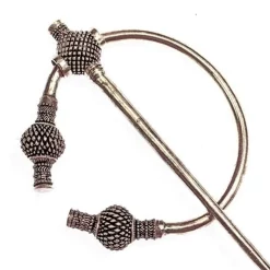 Viking Thistle Fibula Large, Silvered