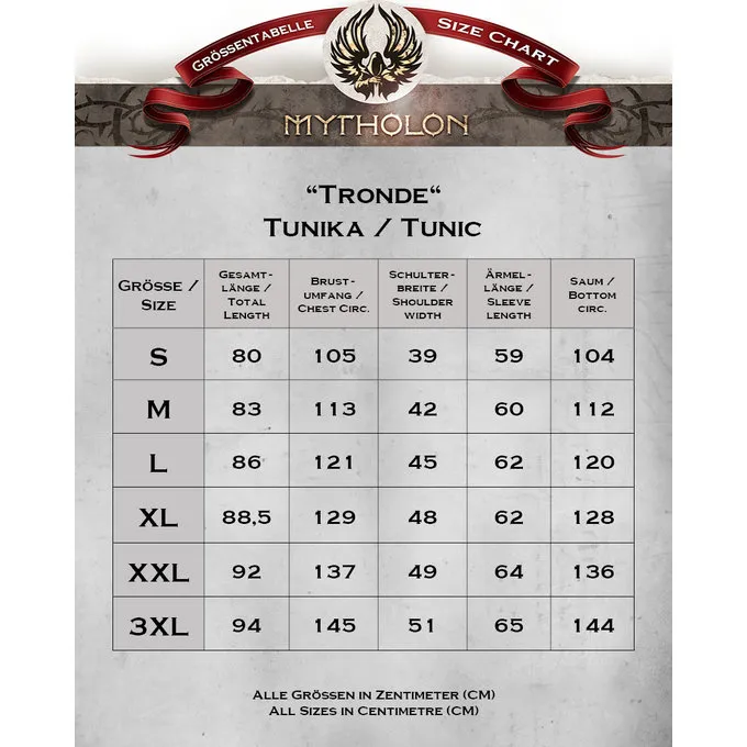 Mytholon Viking Tunic Tronde, Herringbone Motif, Green - Image 5