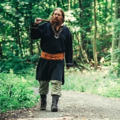 Leonardo Carbone Viking Tunic Wolf Fenrir, Black