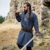 Leonardo Carbone Viking Tunic Wolf Fenrir, Blue-grey