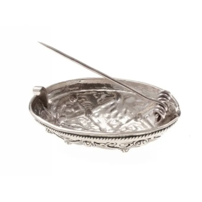 Viking Turtle Brooch Jellinge Style, Silvered, Price Per Piece - Image 2