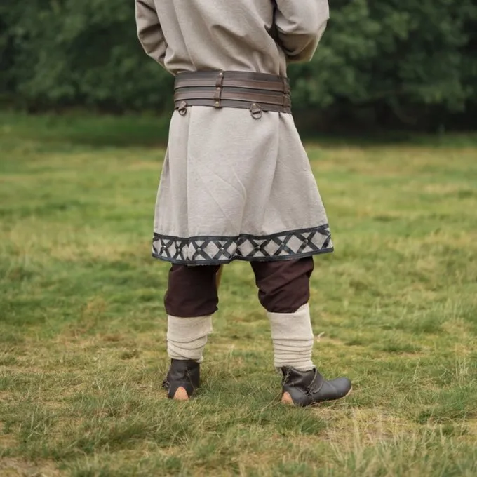 Leonardo Carbone Viking Winingas Herringbone Motif Halfdan, Natural - Image 4