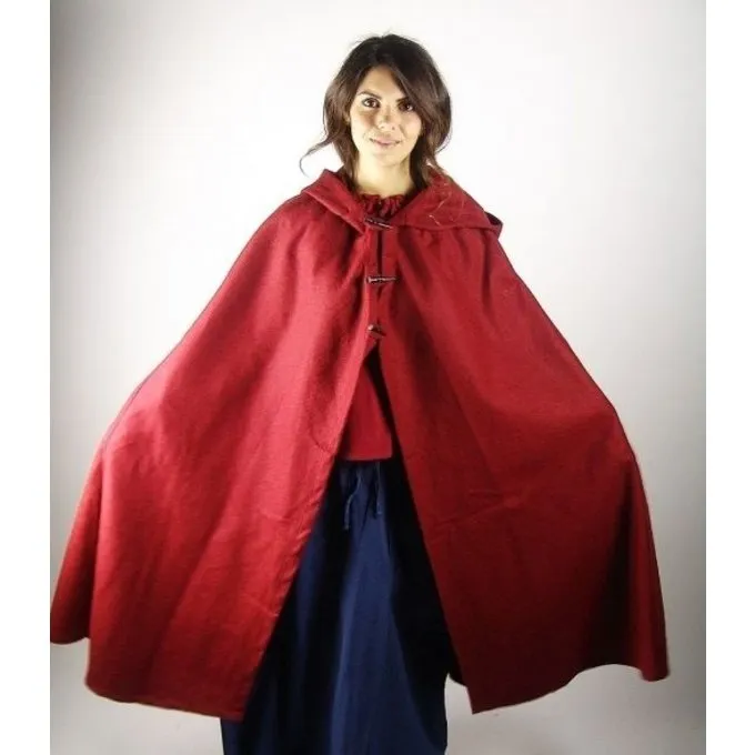 Leonardo Carbone Wool Cloak Felis, Red - Image 2