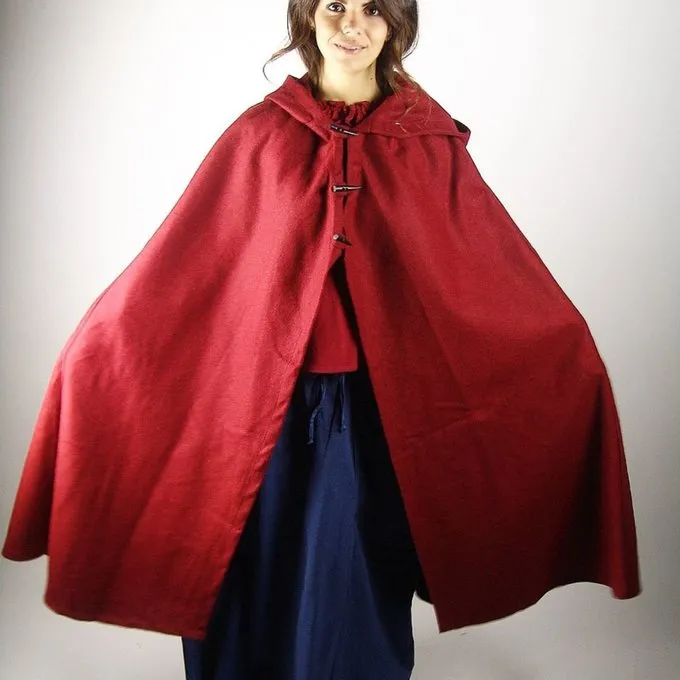 Leonardo Carbone Wool Cloak Felis, Red - Image 4