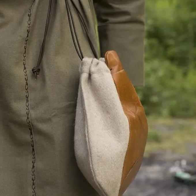 Epic Armoury Wool-leather Pouch, Beige-brown - Image 3