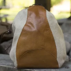 Epic Armoury Wool-leather Pouch, Beige-brown