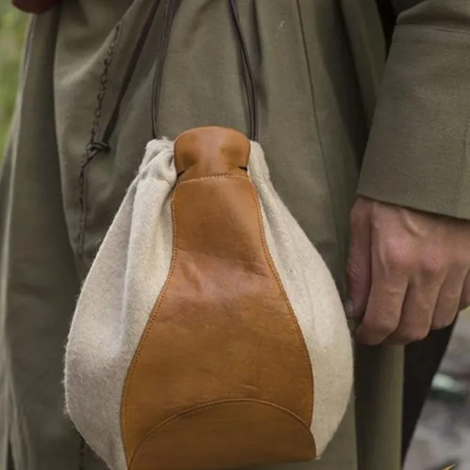 Epic Armoury Wool-leather Pouch, Beige-brown - Image 4
