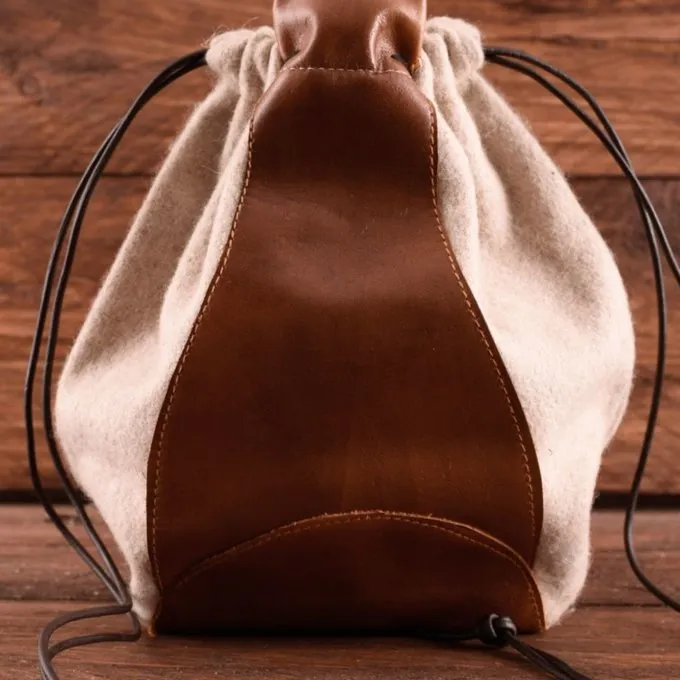 Epic Armoury Wool-leather Pouch, Beige-brown - Image 5