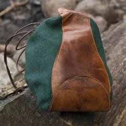Epic Armoury Wool-leather Pouch, Green-brown